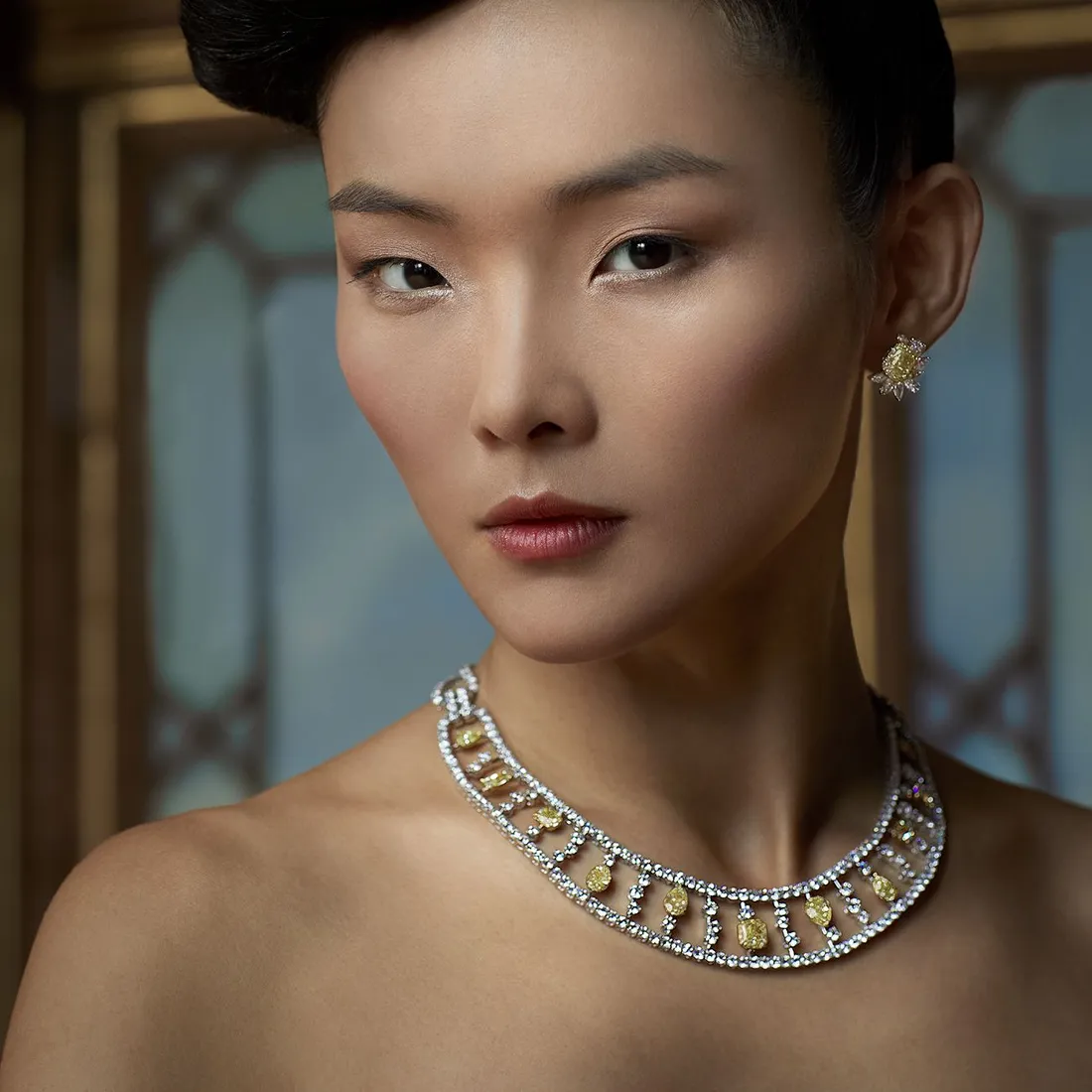 Iris Alexander campaign portrait with necklace
